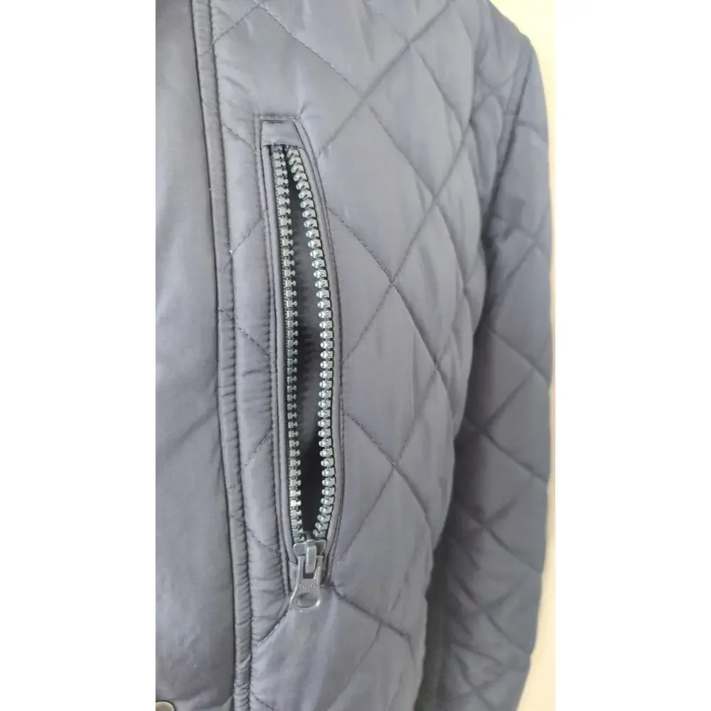 Banana Republic Mens Medium Quilted Jacket Navy Preppy Lightweight - Picture 2 of 9